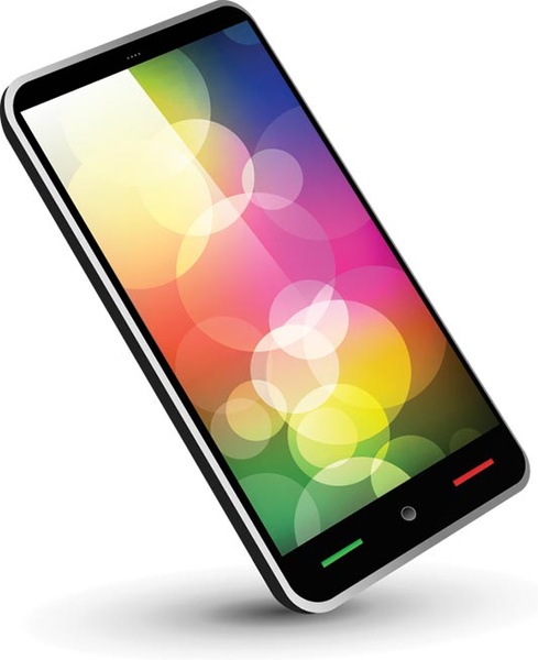 vektor 3d hitam smartphone realistis konsep hitam
