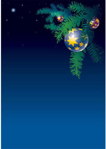 Vector 3d Intellectual Christmas Globe In Leaf Night Scene Illustration