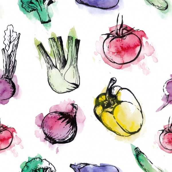 蔬菜背景 watercolored 蹩腳裝飾