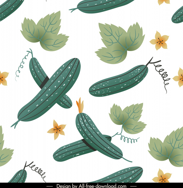 Gemüse Muster Loofah Elemente Skizze wiederholende Design