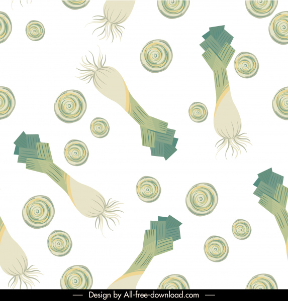Gemüse Muster Jakobsmuschel Skizze klassische flache sich wiederholende Dekor