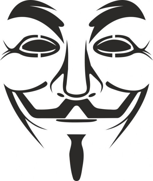Vendetta maska logo wolna wektor