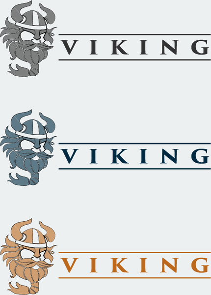 Викинг логотип дизайн шаблона