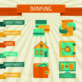 vintage bancário e Finanças projeto vetor vintage bancário e Finanças projeto vetor