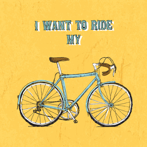 винтажные велосипедов плакат векторов