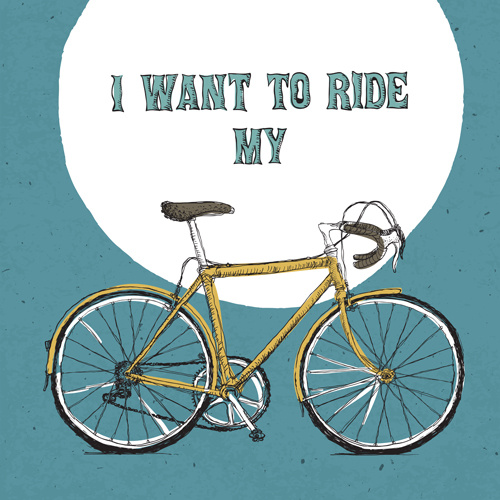 Vintage xe đạp poster vectơ