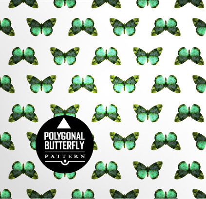 ヴィンテージ蝶のシームレスなパターン ベクトル