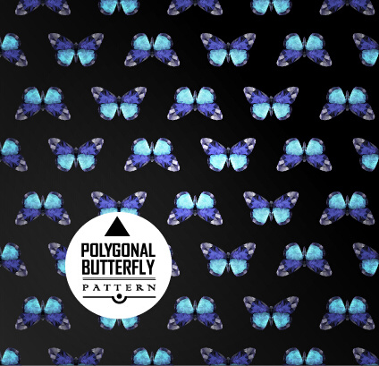 vector patrón de mariposas vintage