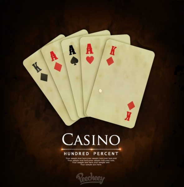 Vintage casino kapak oyun kağıdı