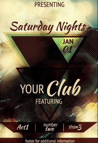 Vintage club flyer copertina creativo vettoriale