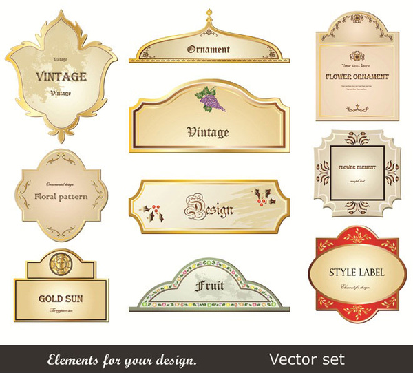 Vintage Design Elements Vector