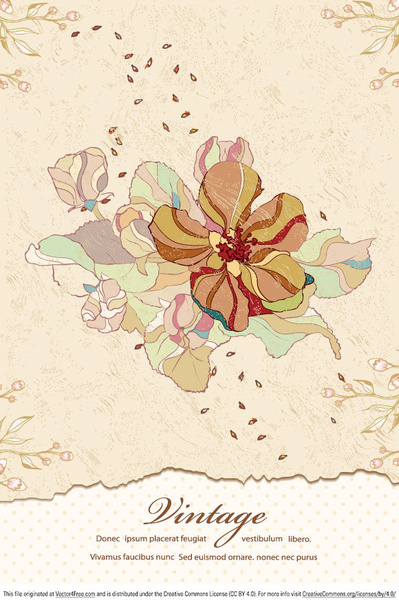 Vintage floral-Hintergrund