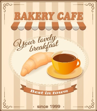 ヴィンテージ食品広告ポスター デザインのベクトル