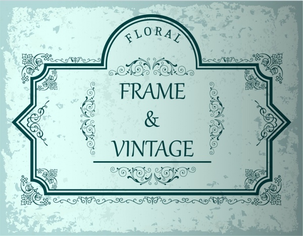 Vintage frame template hijau baris dekorasi