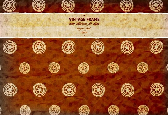 Vintage frame dengan memo latar belakang vektor