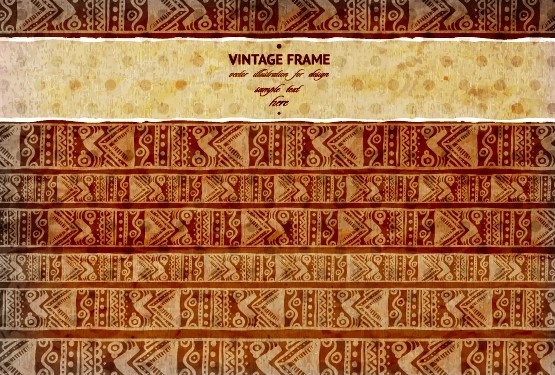 Vintage frame dengan memo latar belakang vektor