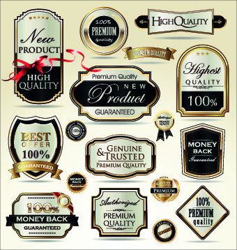 Vintage label makanan vektor