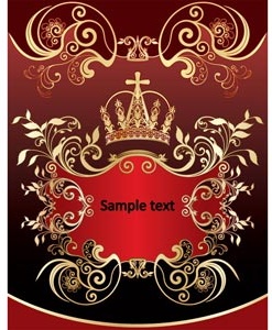 Vintage Luxury Style Frame Golden Floral Art Title Page Free Vector