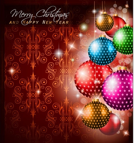 Vintage Merry Christmas Greeting Background For Poster Vector