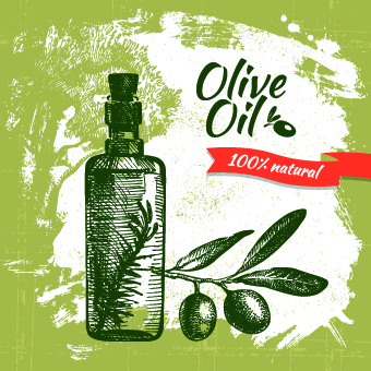 Vintage Olive Oil Background Vector-vector Misc-free Vector Free Download
