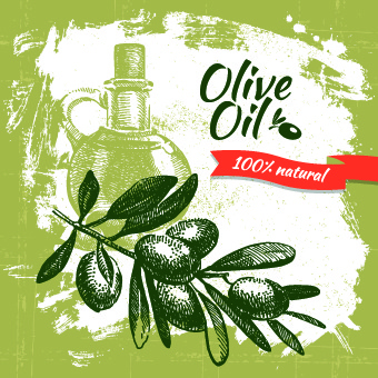 olio di oliva dell'annata sfondo vettoriale