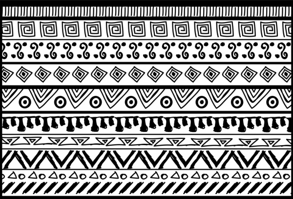 繰り返しの種族のスタイル装飾ヴィンテージのパターンの背景