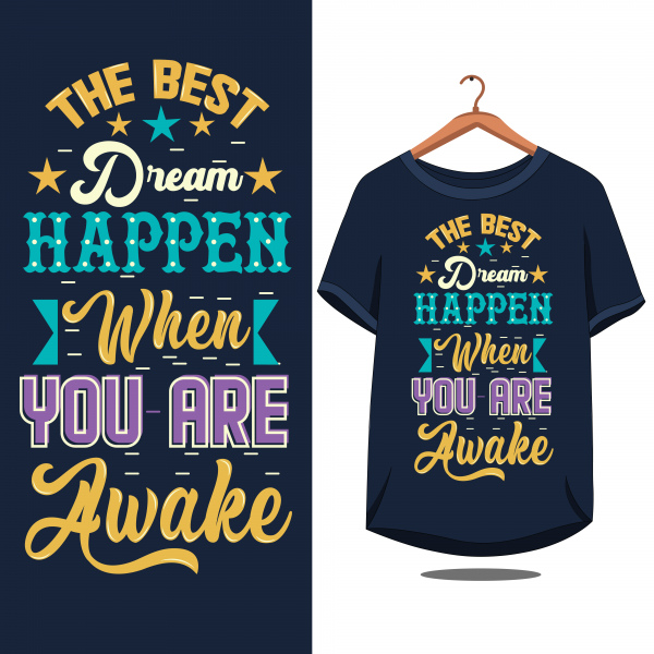 vintage citazione tipografia motivazionale per il design della tshirt
