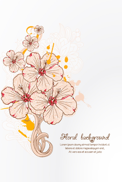 Vintage Spring Floral Background