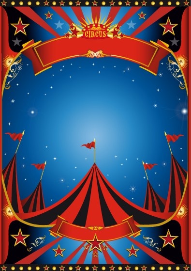 gaya vintage sirkus poster desain vektor