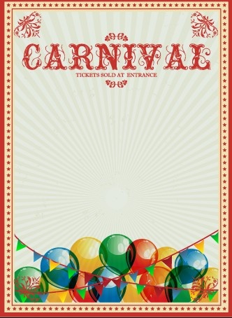 Vintage style cirque affiche design vecteur