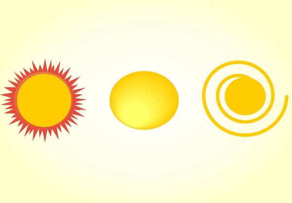 ビンテージ太陽ベクトル