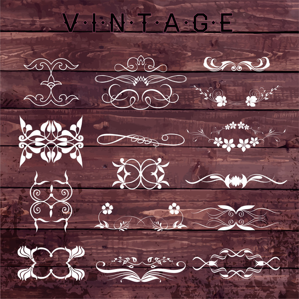 Vintage Wirbel-Design-Elemente