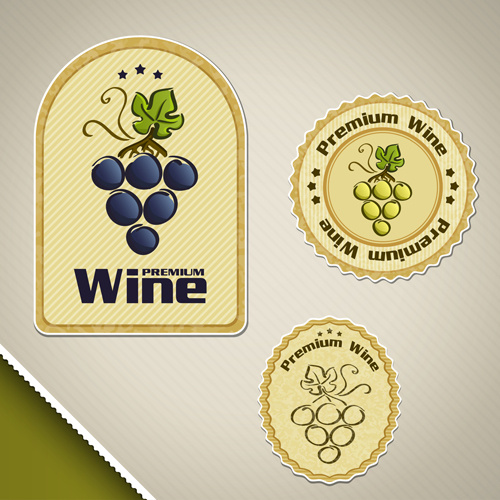 etichette adesive di vino dell'annata di vettore