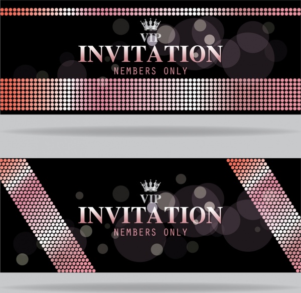 icona di VIP card modello bokeh nero design corona
