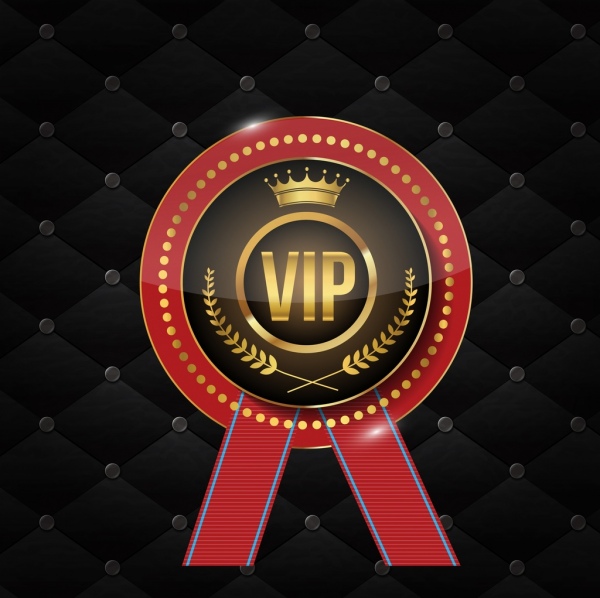 VIP nhãn logo thiết kế sáng bóng sang trọng thanh lịch