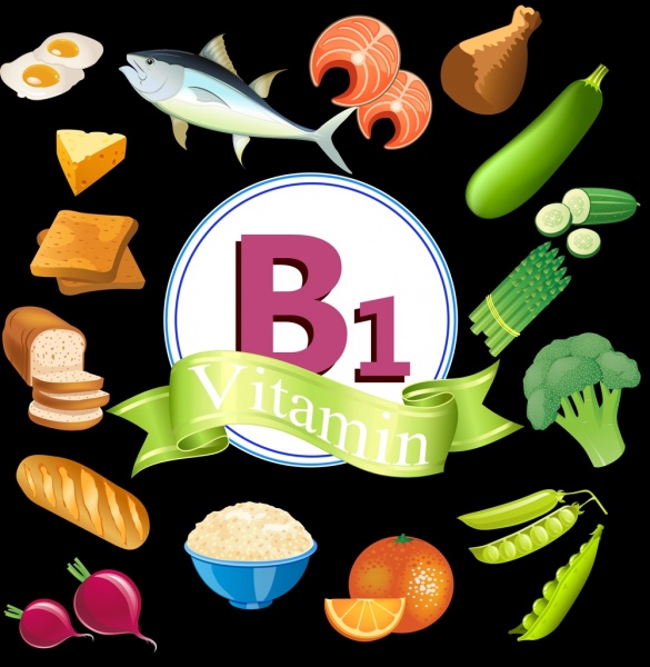 비타민 식품 광고 다양 한 nutrution 기호 장식