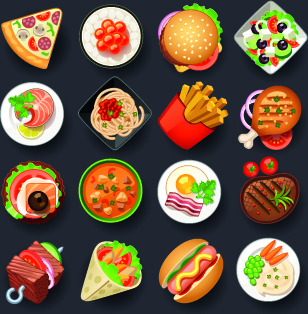 comida viva ícone projeto vector