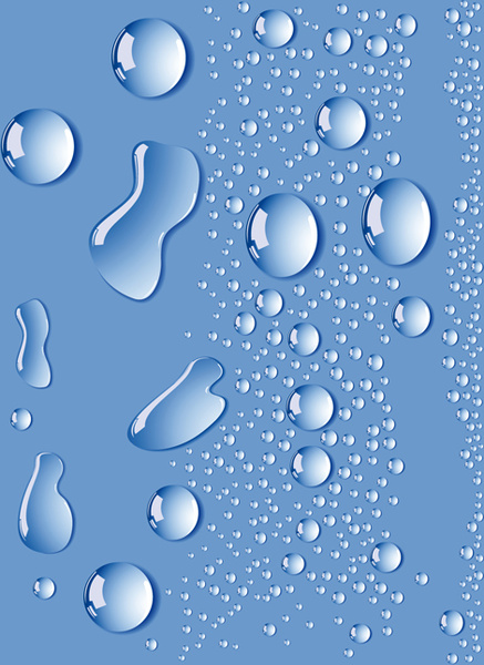 قطرات الماء حية تصميم المتجهات