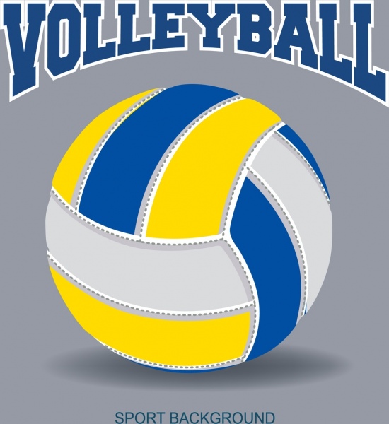 Volleyball Hintergrund Ball Symbol Closeup Design Text Dekor