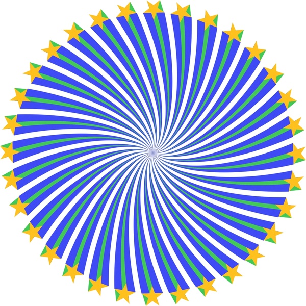 desenho de círculo vórtice com cor azul
