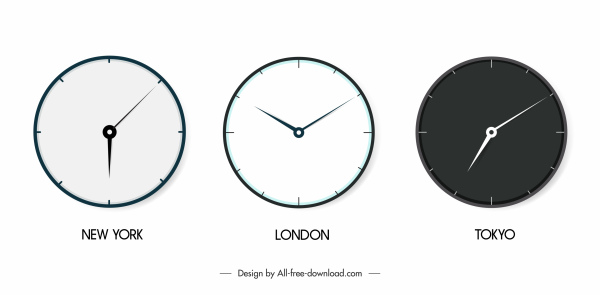 iconos del reloj de pared círculo diseño elegante decoración moderna