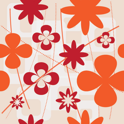 illustration vectorielle de mur fleurs