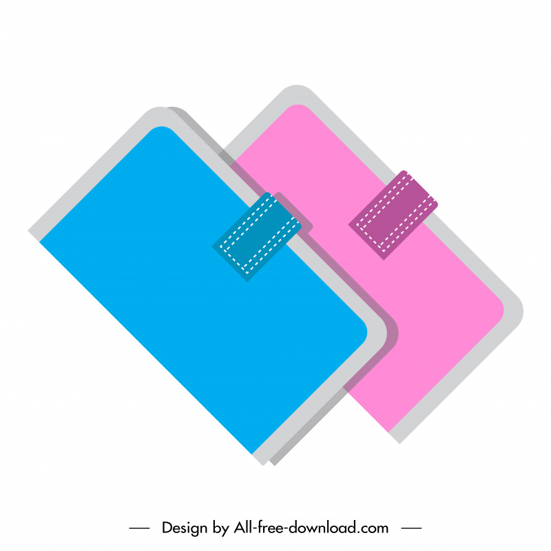 ikon dompet sketsa datar berwarna