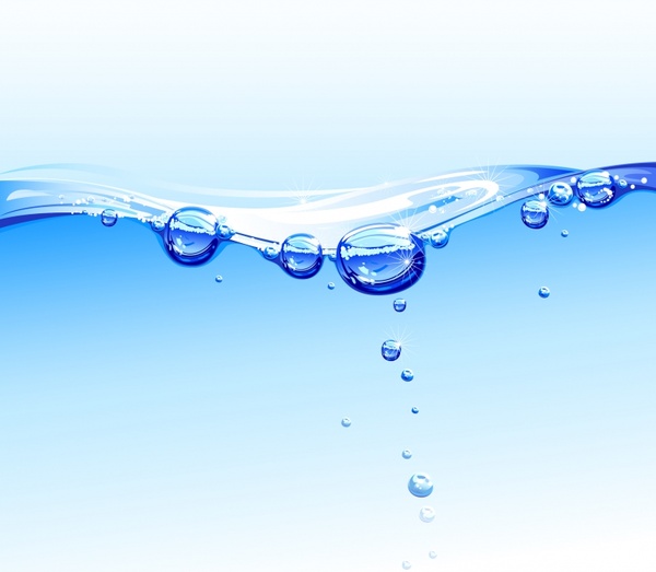 latar belakang air transparan desain mengkilap closeup gerak biru
