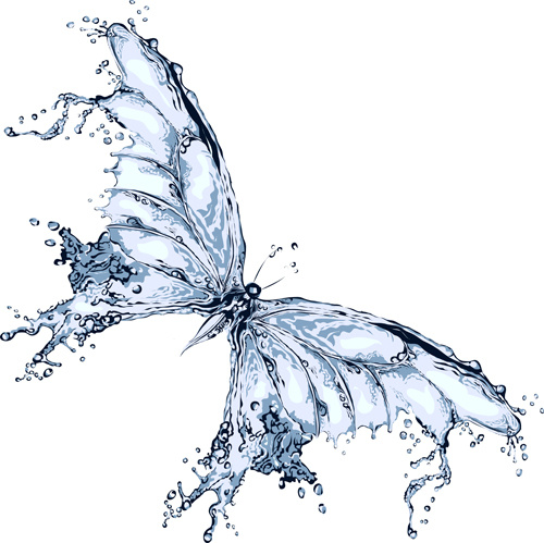 acqua farfalla disegno vettoriale