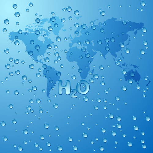 水滴和世界地圖 vecror 背景