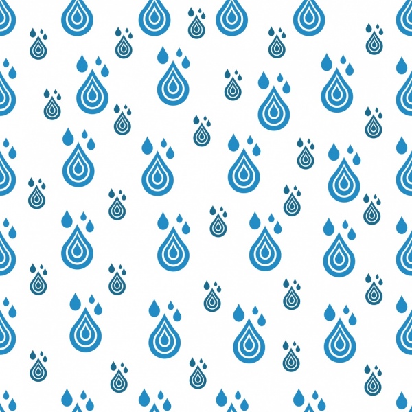Wassertropfen Hintergrund wiederholen flache blaues design