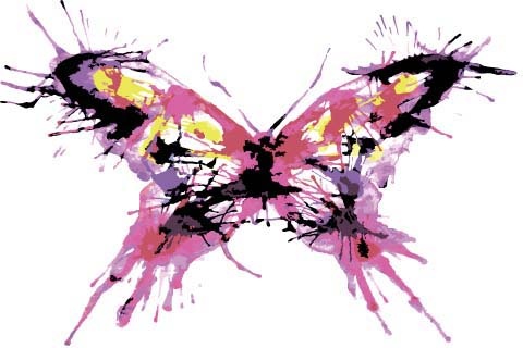 Acuarela mariposas diseño background vector