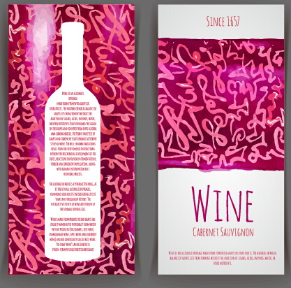 vector creativo acuarela etiquetas vino