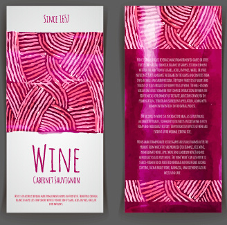 ناقل الإبداعية ملصقات النبيذ ألوان مائية